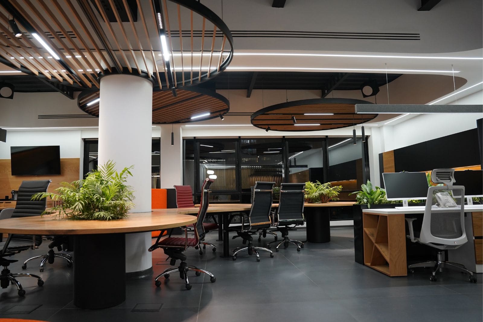 Charisma office workstation wide-view interior